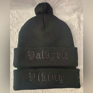 His and hers beanie set! Viking and Valkyrie